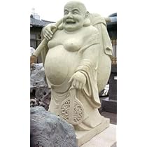 Amazon｜布袋 七福神 砂岩彫刻 幸運の神 笑顔の布袋様 開運 風水